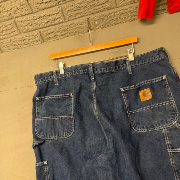 Carhartt Other - Carhartt B14 DST Flannel Lined Carpenter Jeans Mens 42x30 Blue Denim Dungaree